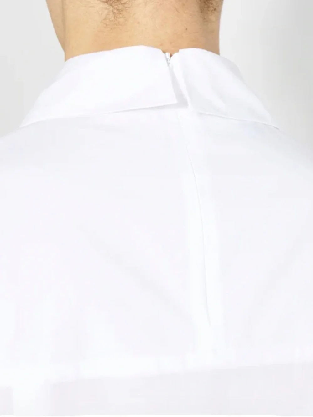 Olly Shinder White Vanishing Tie Shirt Made in England Cotton Men's Large - Picture 8 of 9